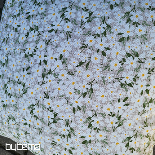 Decorative fabric WHITE FLOWERS