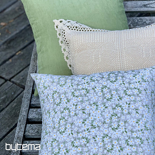Decorative fabric WHITE FLOWERS