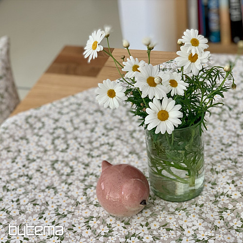 Tablecloth and scarf WHITE FLOWERS