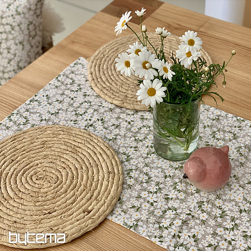 Tablecloth and scarf WHITE FLOWERS