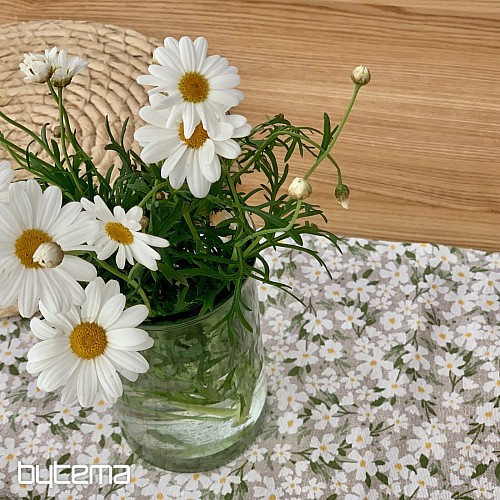 Tablecloth and scarf WHITE FLOWERS
