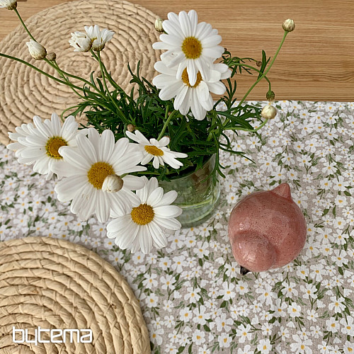 Tablecloth and scarf WHITE FLOWERS