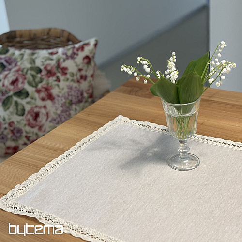 Tapestry tablecloth and scarf NATUR WITH LACE