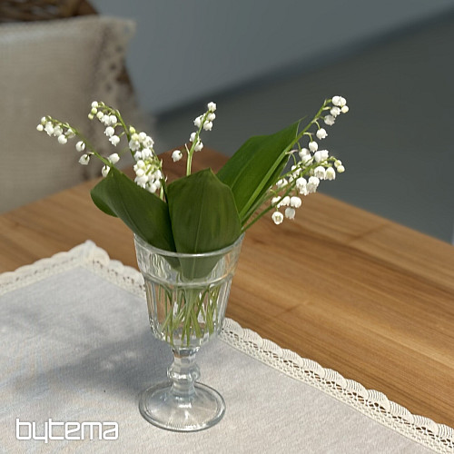Tapestry tablecloth and scarf NATUR WITH LACE