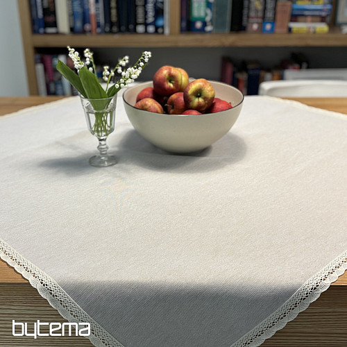 Tapestry tablecloth and scarf NATUR WITH LACE