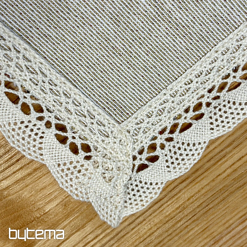 Tapestry tablecloth and scarf NATUR WITH LACE