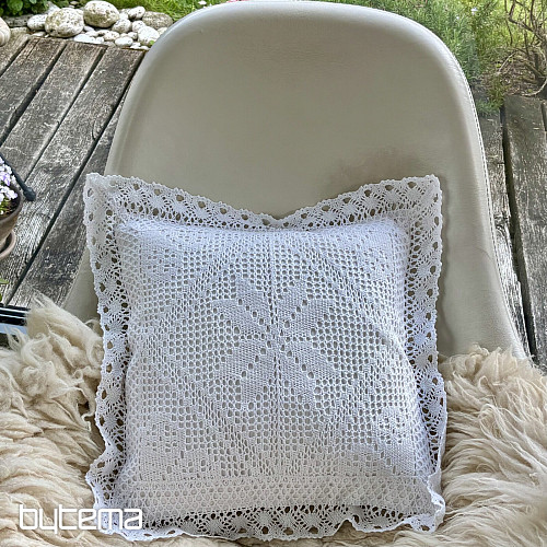 Lace decorative cover LACE white
