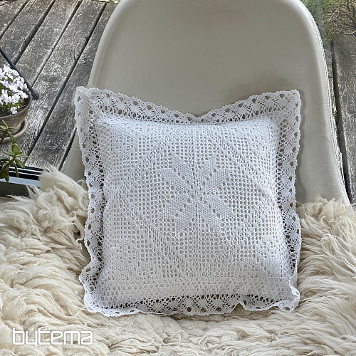 Lace decorative cover LACE white