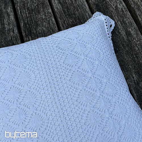Lace decorative cover FLOWERS small white