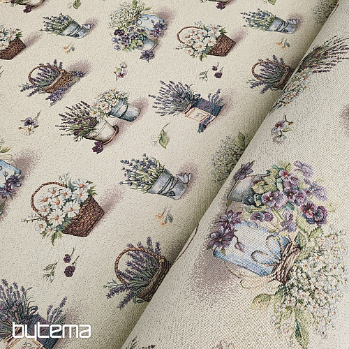 Tapestry fabric BEAUTY IN THE CART