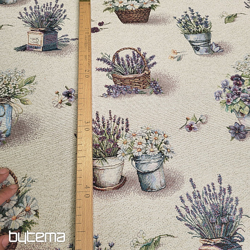 Tapestry fabric BEAUTY IN THE CART