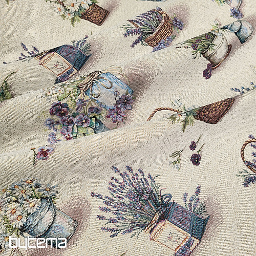 Tapestry fabric BEAUTY IN THE CART
