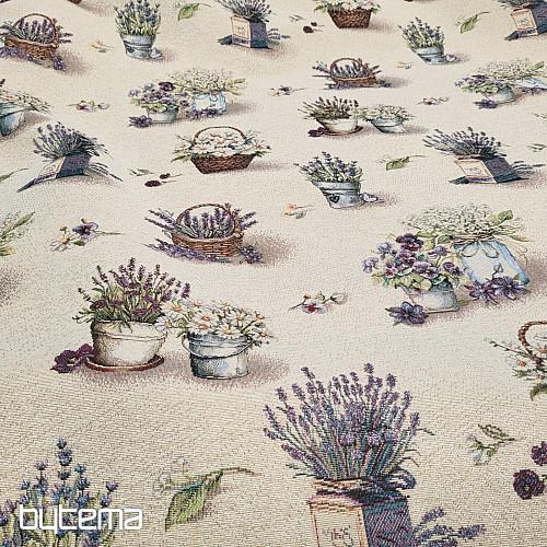 Tapestry fabric BEAUTY IN THE CART