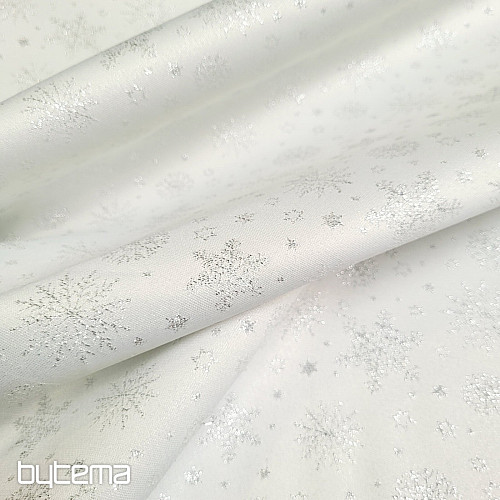 Decorative Teflon fabric FLAKES COPO LUREX silver