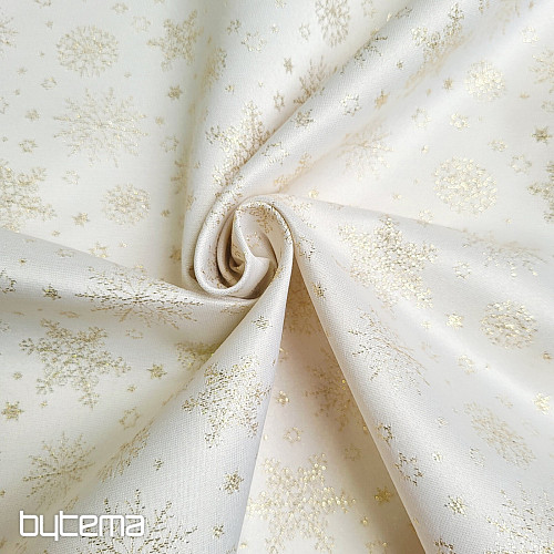 Decorative Teflon fabric FLAKES COPO LUREX gold