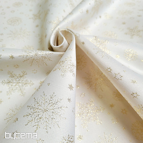 Decorative Teflon fabric FLAKES COPO LUREX gold