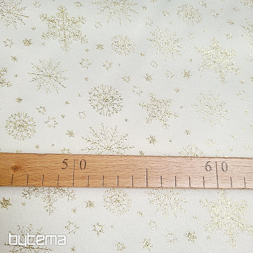 Decorative Teflon fabric FLAKES COPO LUREX gold