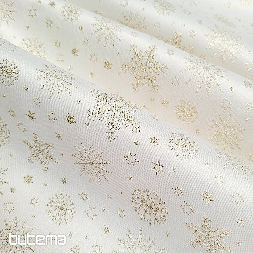 Decorative Teflon fabric FLAKES COPO LUREX gold