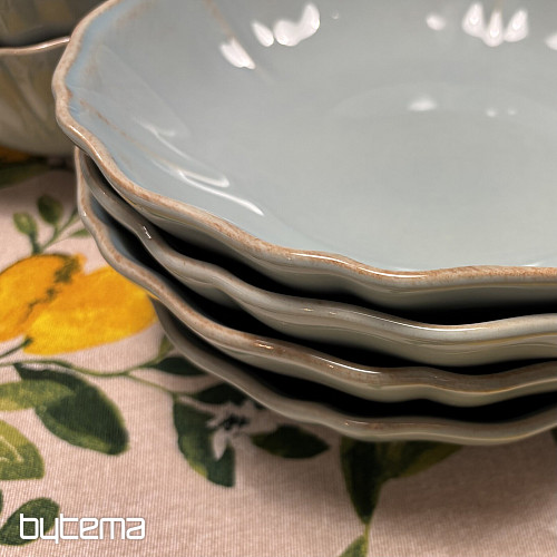 Deep plate ALENTEJO 23 cm turquoise