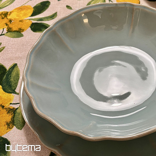 Deep plate ALENTEJO 23 cm turquoise
