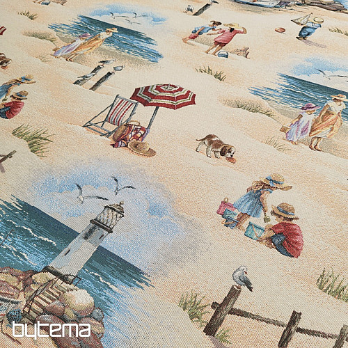 Tapestry fabric CHILDREN ON THE BEACH