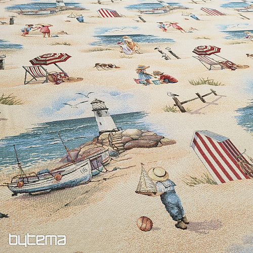Tapestry fabric CHILDREN ON THE BEACH