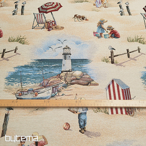 Tapestry fabric CHILDREN ON THE BEACH