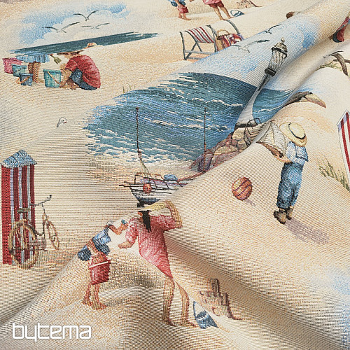 Tapestry fabric CHILDREN ON THE BEACH