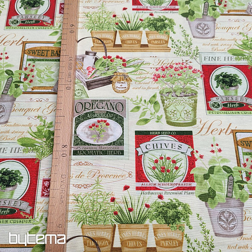 Decorative fabric BOTANIK terracotta