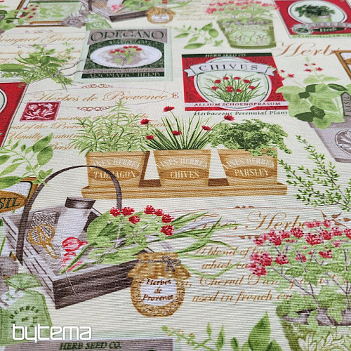 Decorative fabric BOTANIK terracotta