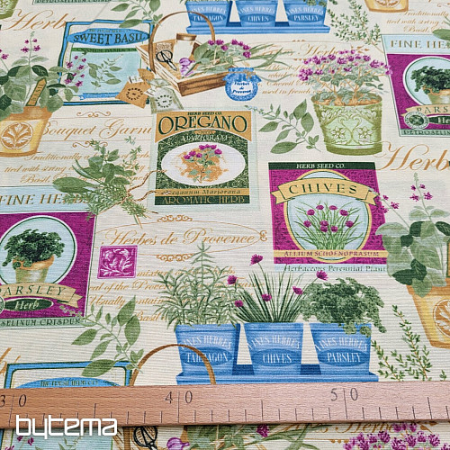 Decorative fabric BOTANIK purple
