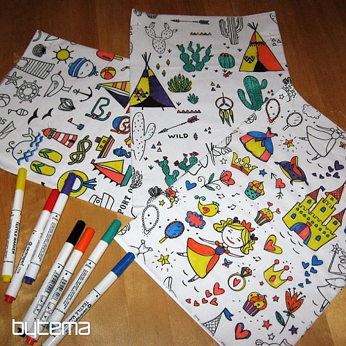 Fabric painting Indian camp