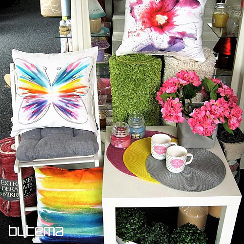 Decorative cushion cover PASTEL BUTTERFLY