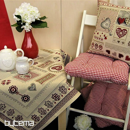 Tapestry cushion cover SRDCE NATUR