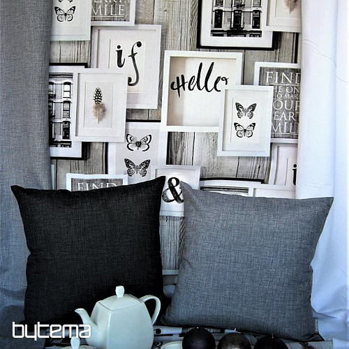 Decorative fabric 3D Butterflies black&white