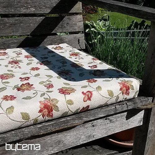 Tapestry fabric LOTOS BORDO combination