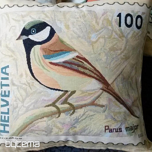 Decorative cushion cover POST STAMP BUTTERFLY