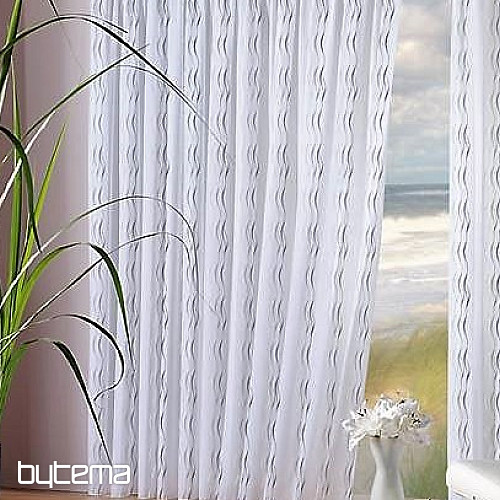 Voile curtain Gerster with embroidery - gray 195/0810