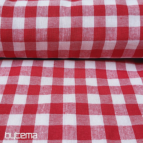 Decorative fabric KANAFAS red 1x1 cm