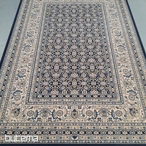 Woolen classic carpet ORIENT allover blue pattern
