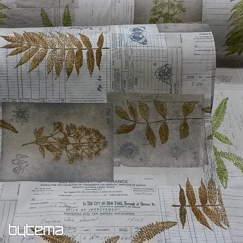Decorative fabric HERBARIUM brown