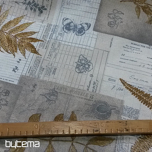 Decorative fabric HERBARIUM brown