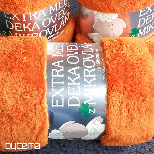 Blanket SHEEP 150/200 dark orange / cream