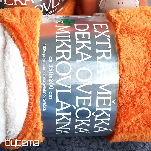 Blanket SHEEP 150/200 dark orange / cream