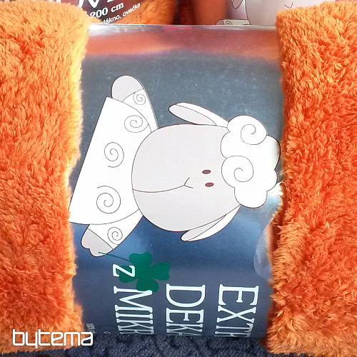 Blanket SHEEP 150/200 dark orange / cream