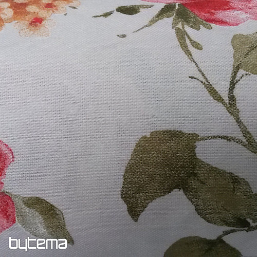Decorative fabric ESTER roses red combination