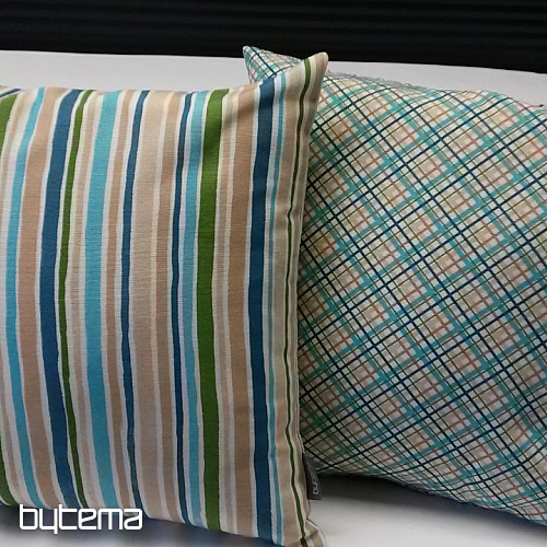 Decorative cushion cover EUGEN turquoise-brown