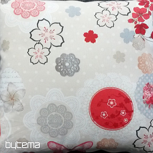Decorative cushion cover FLOW RED