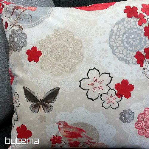 Decorative cushion cover FLOW RED