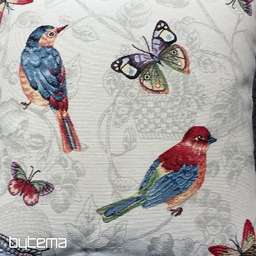 Tapestry pillow Birds and butterflies